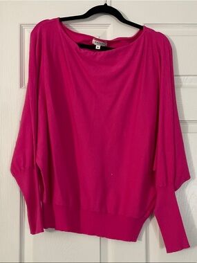 ANDREE BY UNIT Fuchsia Dolman Crewneck Sweater